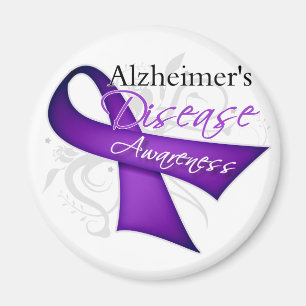 Alzheimer's Disease Awareness Ribbon Magnet