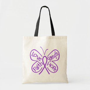 Alzheimers Disease Butterfly Inspiring Words Tote Bag
