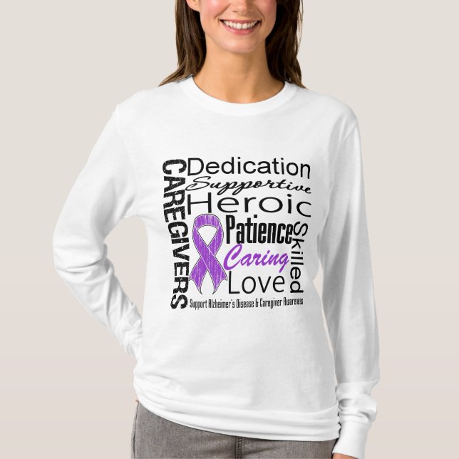 Alzheimers Disease Caregivers Collage T-Shirt (Front)