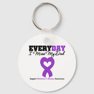 Alzheimer's Disease Every Day I Miss My Dad Key Ring