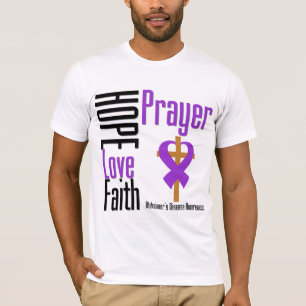 Alzheimers Disease Hope Love Faith Prayer T-Shirt