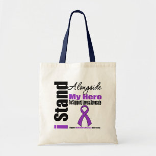 Alzheimers Disease I Stand Alongside My Hero Tote Bag