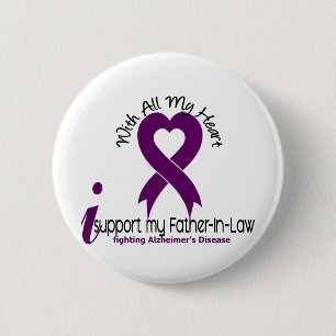 Alzheimers Disease I Support My Father-In-Law 6 Cm Round Badge