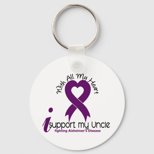 Alzheimers Disease I Support My Uncle Key Ring (Front)
