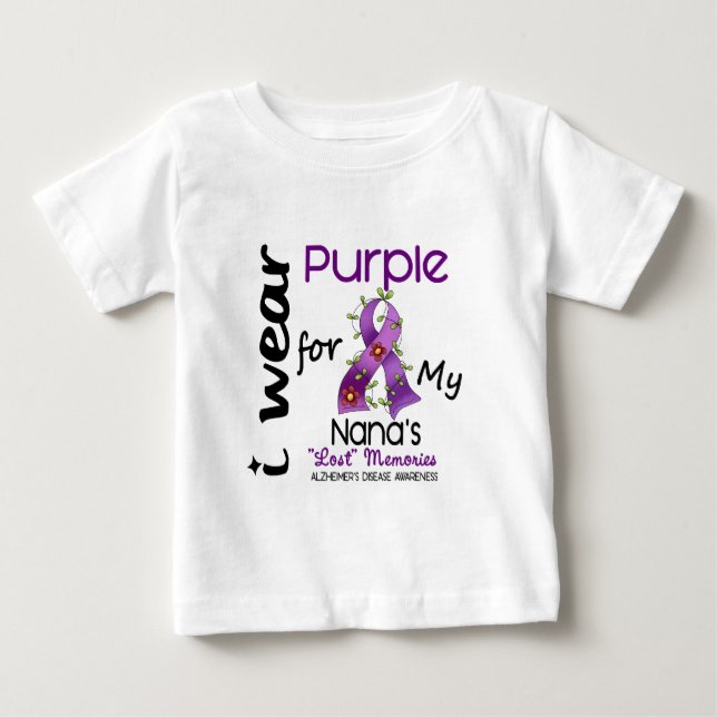 Alzheimers Disease I Wear Purple For My Nana 43 Baby T-Shirt (Front)