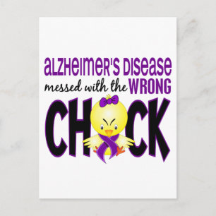 Alzheimer's Disease Messed With The Wrong Chick Postcard