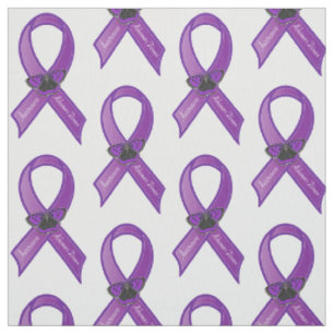 Alzheimer's Disease Ribbon Butterfly of Hope Fabric