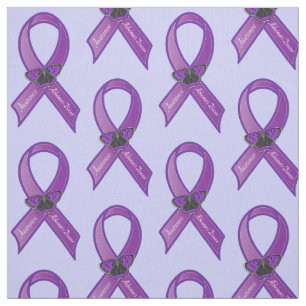 Alzheimer's Disease Ribbon Butterfly of Hope Fabric