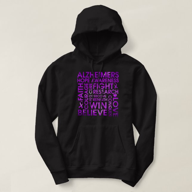 Alzheimers Disease Support Walk, Alzheimer Disease Hoodie (Design Front)
