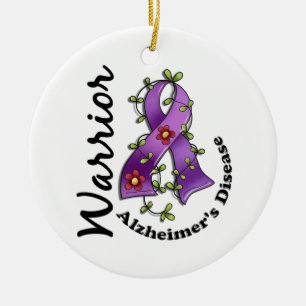 Alzheimer's Disease Warrior 15 Ceramic Tree Decoration