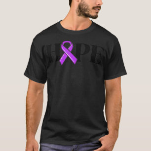 Alzheimers  For Women Purple Ribbon Awareness Hope T-Shirt