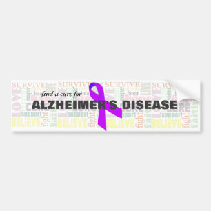 Alzheimer's Inspirational Words Bumper Sticker
