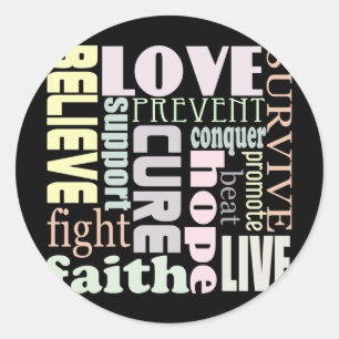 Alzheimer's Inspirational Words Classic Round Sticker