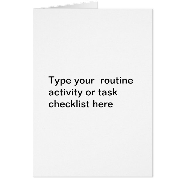 Alzheimer's Routine Activity Checklist Template (Front)