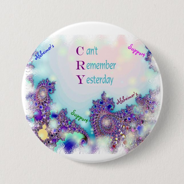 Alzheimers Support Button (Front)