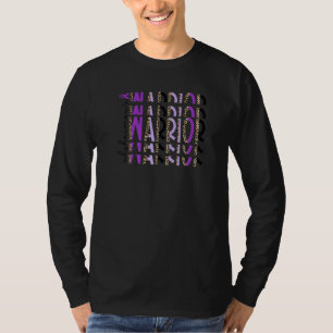 Alzheimer's Warrior Leopard Fighter Alzheimers Awa T-Shirt
