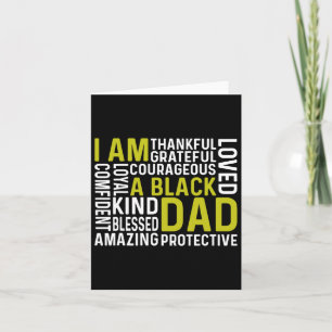 Am A Black Dad Funny Fathers Day African American Card