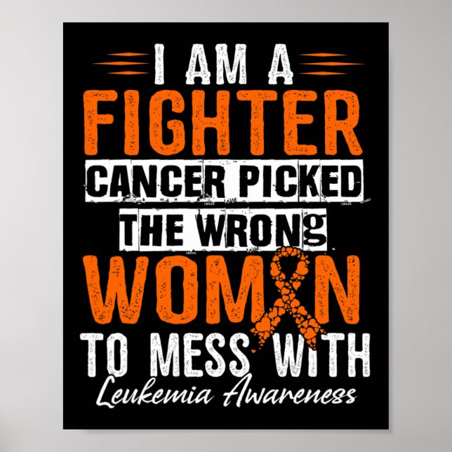 Am A Fighter Leukaemia Awareness 1  Poster (Front)
