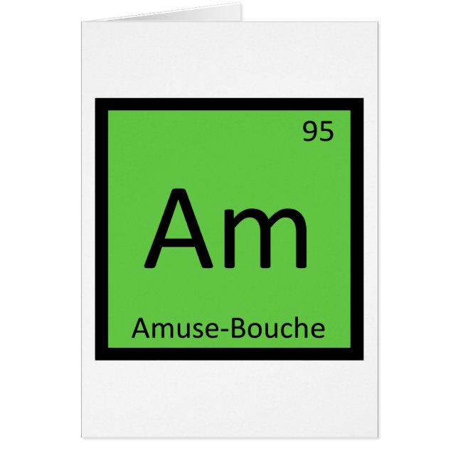 Am - Amuse-Bouche Chemistry Periodic Table (Front)