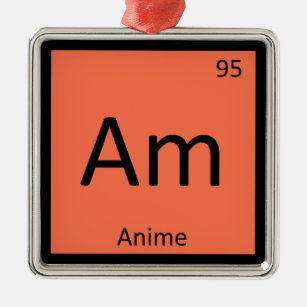 Am - Anime Animation Chemistry Periodic Table Metal Tree Decoration