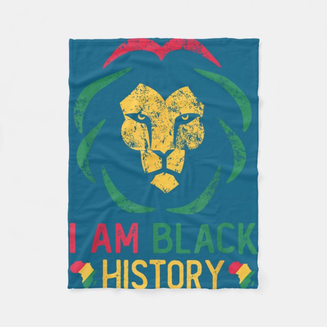 Am black history african american black pride fleece blanket (Front)