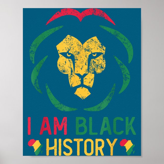 Am black history african american black pride poster (Front)