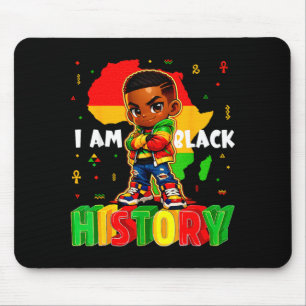 Am black history african american boys black mouse pad