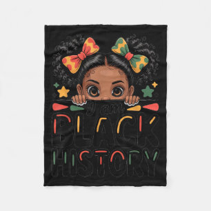 Am black history month teens women girls african fleece blanket