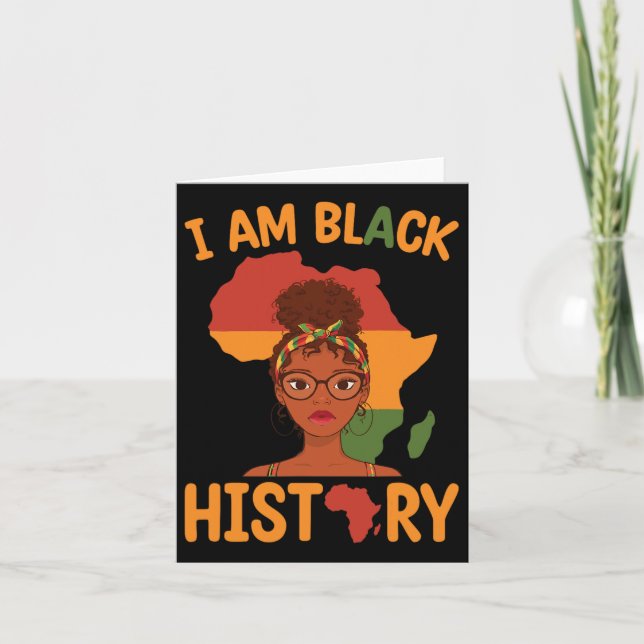 Am Black History Mother's Day Juneteenth Independe Card (Front)