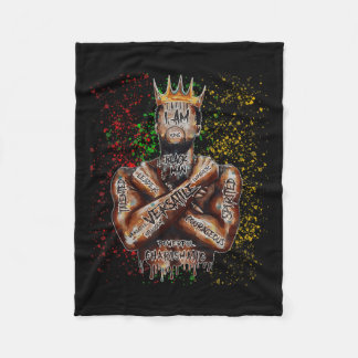 Am Black Man And I Am King Black History African M Fleece Blanket