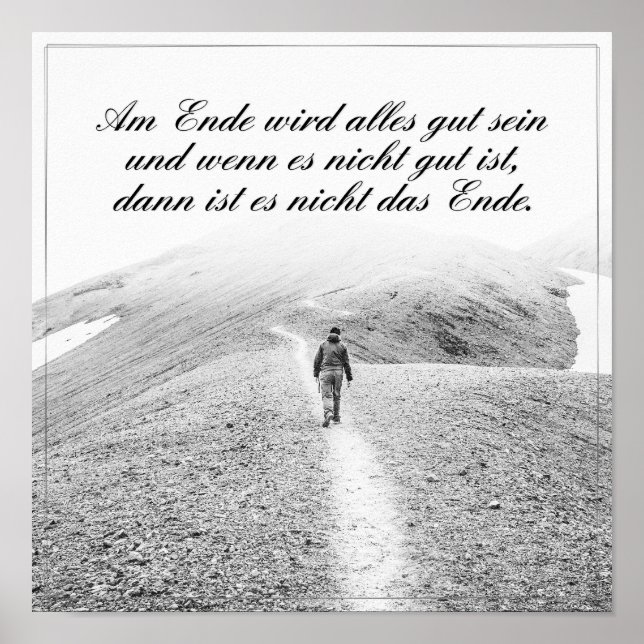 Am Ende wird alles gut sein Poster (Front)