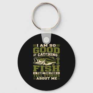 Am good at catching fish that the fish tell key ring