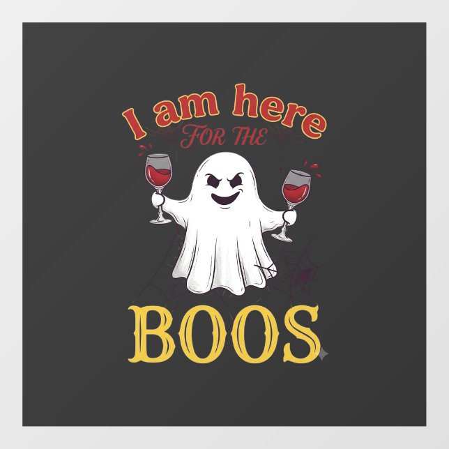 Am Here Boos Halloween Ghost Wine Glasses Spider W (Sheet)