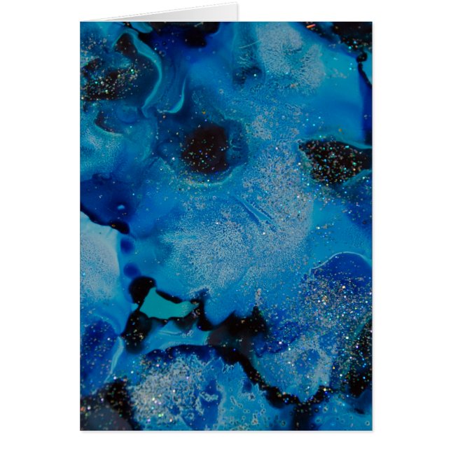 Am I Blue - Abstract blue painted ink background (Front)
