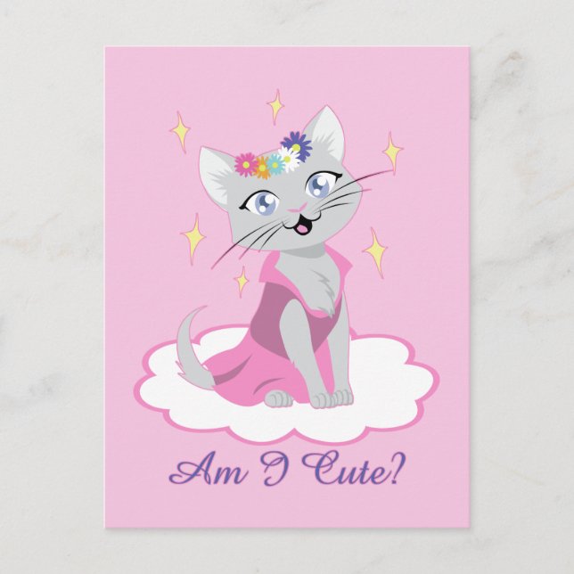Am I Cute? Postcard (Front)