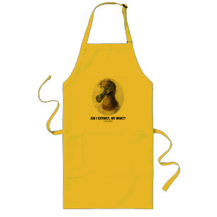 Am I Extinct, Or What? (Dodo Bird Portrait) Long Apron