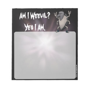 Am I Weevil Heavy Metal Cartoon Notepad