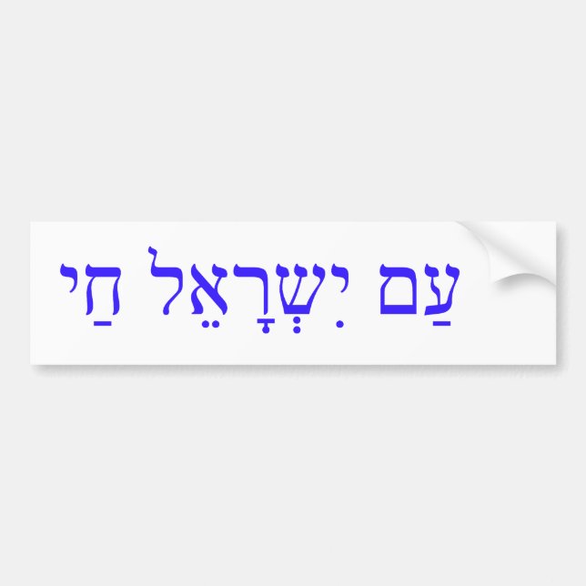 AM ISRAEL CHAI or The Israel nation lives Bumper Sticker (Front)
