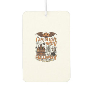 Am Love Halloween Haunted House Skeleton Pumpkin_1 Car Air Freshener