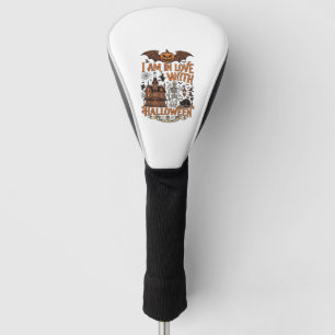Am Love Halloween Haunted House Skeleton Pumpkin_1 Golf Head Cover