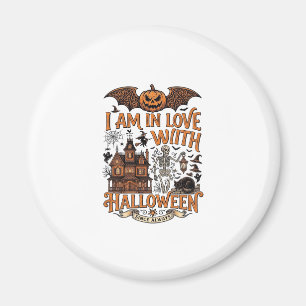 Am Love Halloween Haunted House Skeleton Pumpkin_1 Magnet