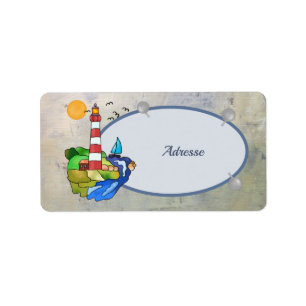 Am Meer  Adressaufkleber Label