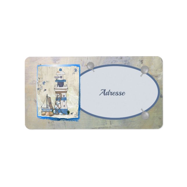Am Meer  Adressaufkleber Label (Front)