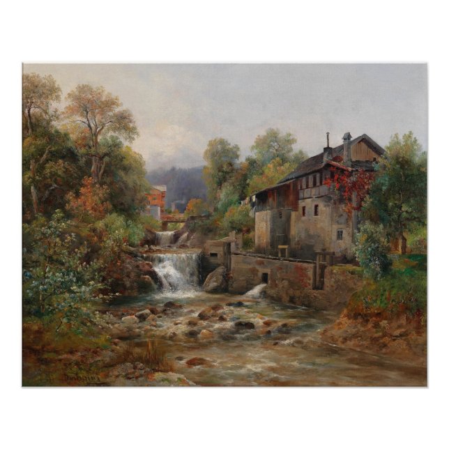 "Am Mühlenbach" (By the Mill Stream) Poster (Front)