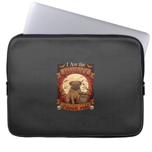 Am Night Fear Me Halloween Pug Moon Tombstone Laptop Sleeve