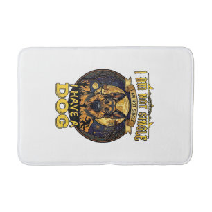 Am Not Single Have Dog Halloween_1 Bath Mat