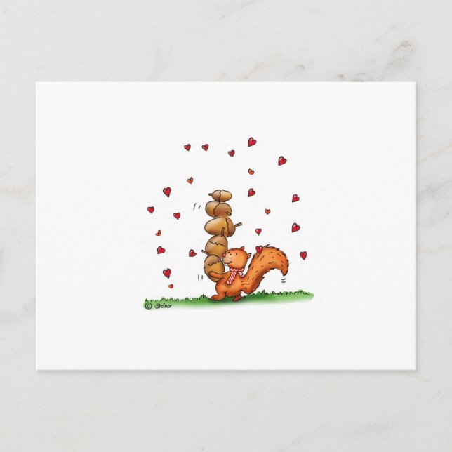 am nuts about you -humourous - Valentine's Day Holiday Postcard (Front)