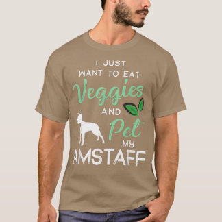 Am Staff Funny Vegan Dog Lover Owner Xmas Birthday T-Shirt