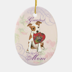 Am Staff Heart Mum Ceramic Ornament
