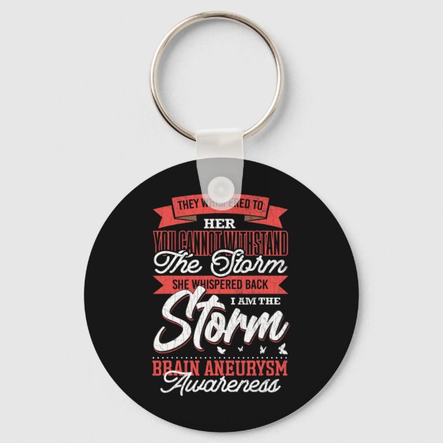 Am The Storm Brain Aneurysm Awareness Support Grap Key Ring (Front)